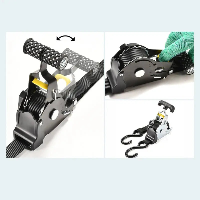 Retractable Auto Ratchet Strap Automatic Shrink Bundle Tape Retractable Belts For Motorcycles Convenience Luggage Straps Suncollections