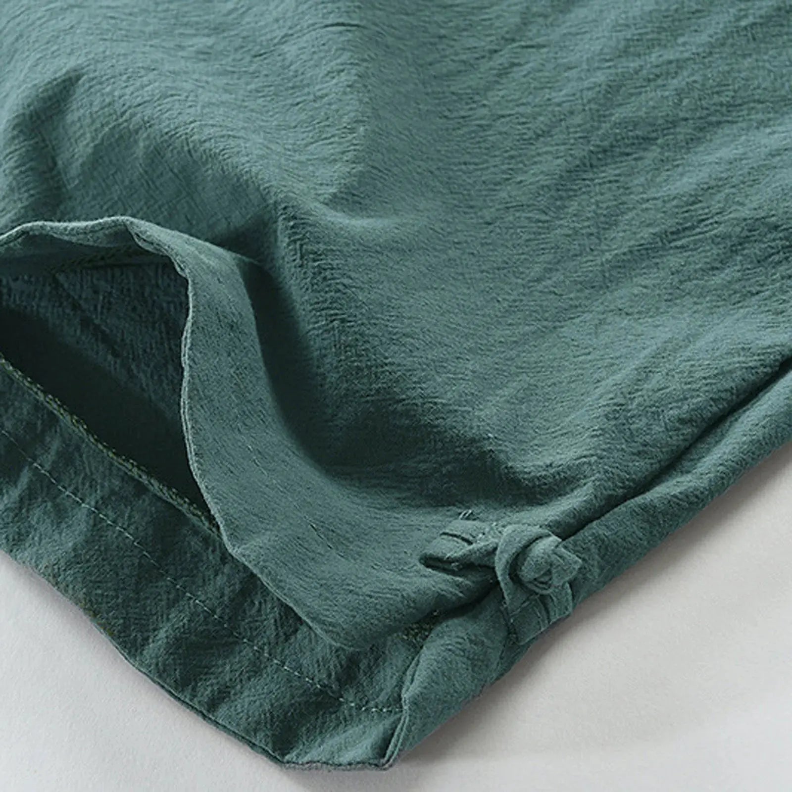 Cotton Linen Men'S Loose Tie Casual Pants Elastic Waist Beach Pants Linen Cropped Pants Suncollections