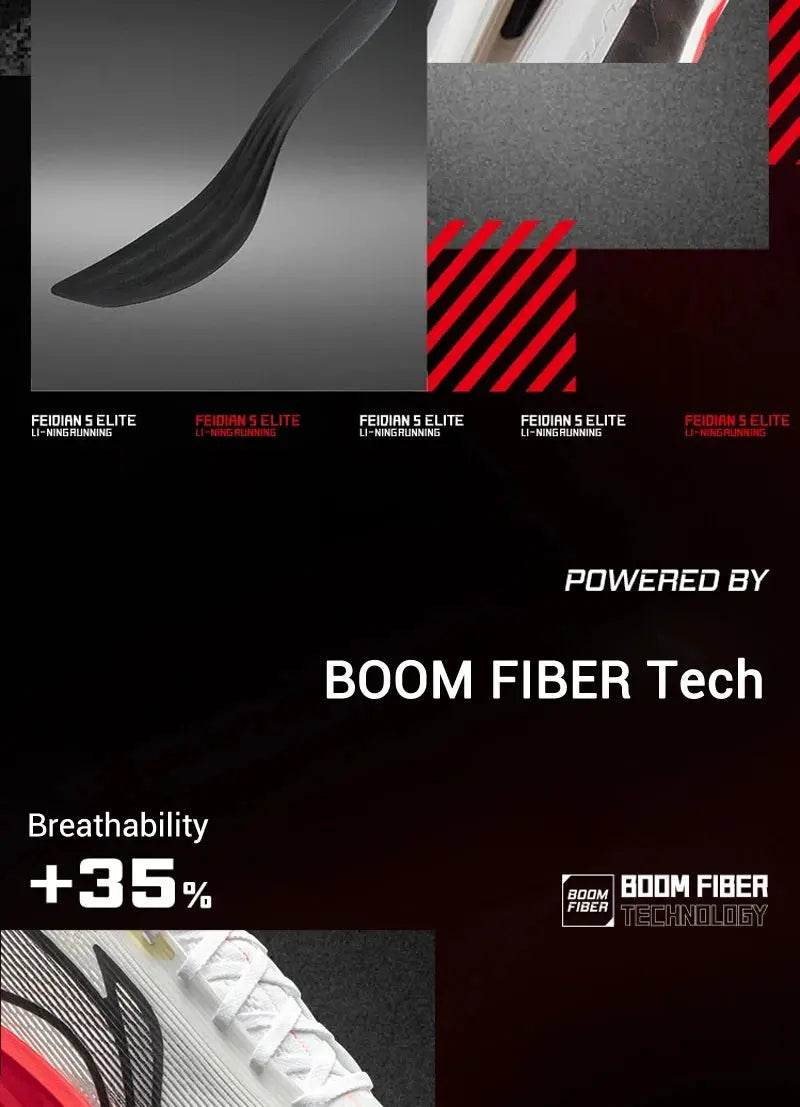 Li-Ning Men Women FEIDIAN 5 ELITE Racing Running Shoes SUPER BOOM LiNing CARBON-FIBER PLATE Shoes Anti-Slip Sneakers ARMV003 Suncollections