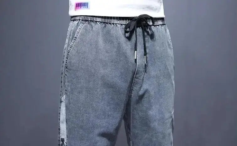 Gray Male Denim Shorts Graphic Straight Buttons Men's Short Jeans Pants Cowboy Retro Y2k Streetwear Wide Rude Summer New In Cut Suncollections