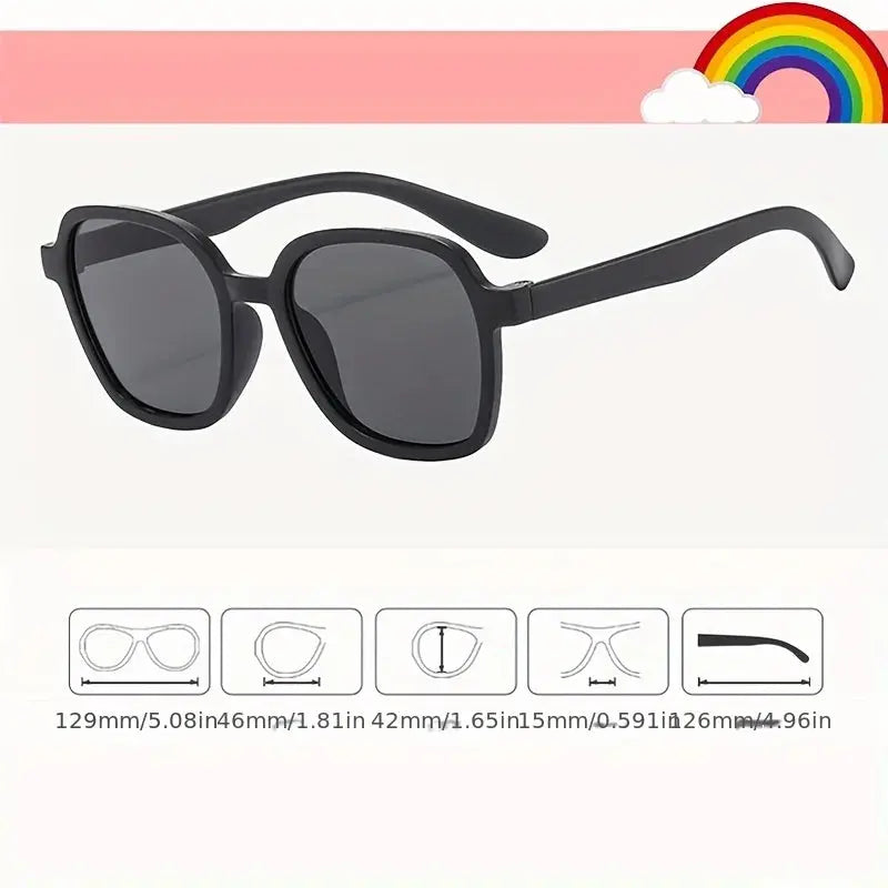 Versatile Cute Sweet Oversize Square Frame Sunglasses for Boys Girls Outdoor Sun Glasses Party Vacation Travel Supply Photo Prop - Suncollections