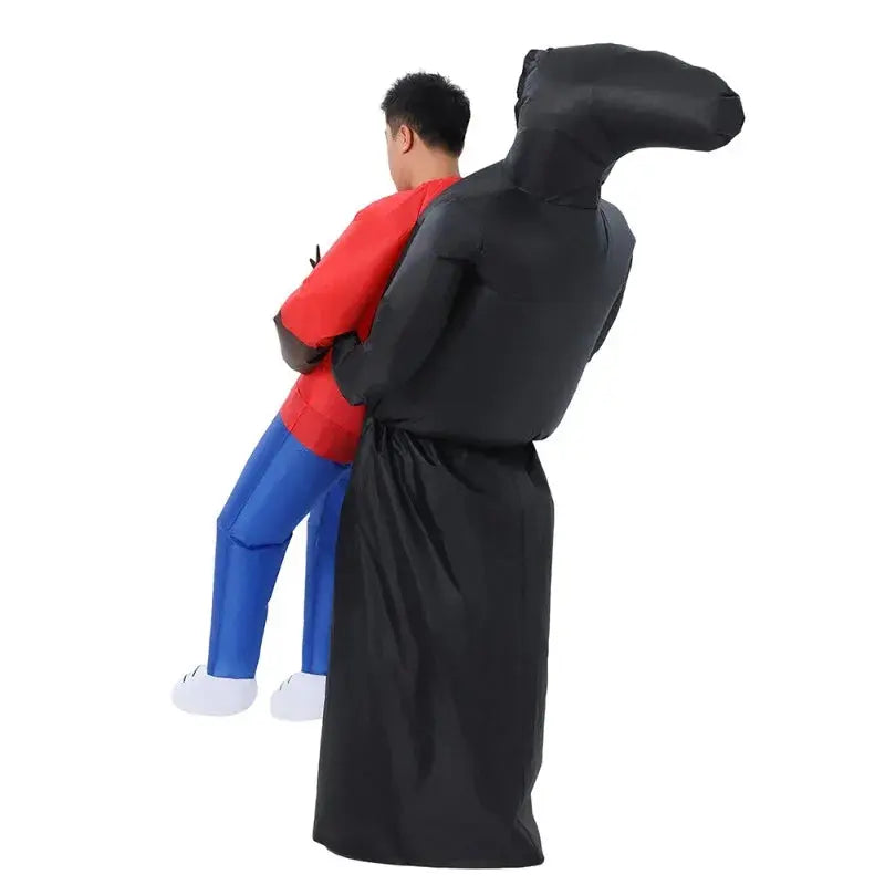 Inflatable Grim Reaper Costume Inflatable Grim Reaper Catching Jumpsuit Air Inflatable Fun Fancy Dress Halloween Cosplay Party Suncollections