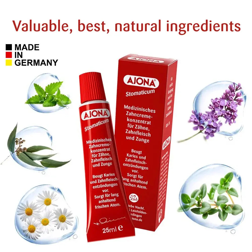Ajona Stomaticum Concentrated Toothpaste 25ml German Natural Without Fluor No Fluoride - Suncollections