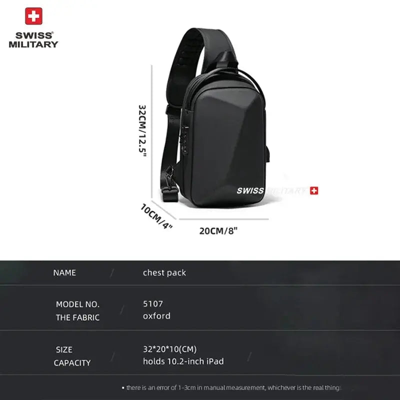 Swiss Military Brand Laptop Backpack Anti-theft Waterproof Casual Backpack USB Charging Men Business Travel Bag Backpack Mochila - Suncollections