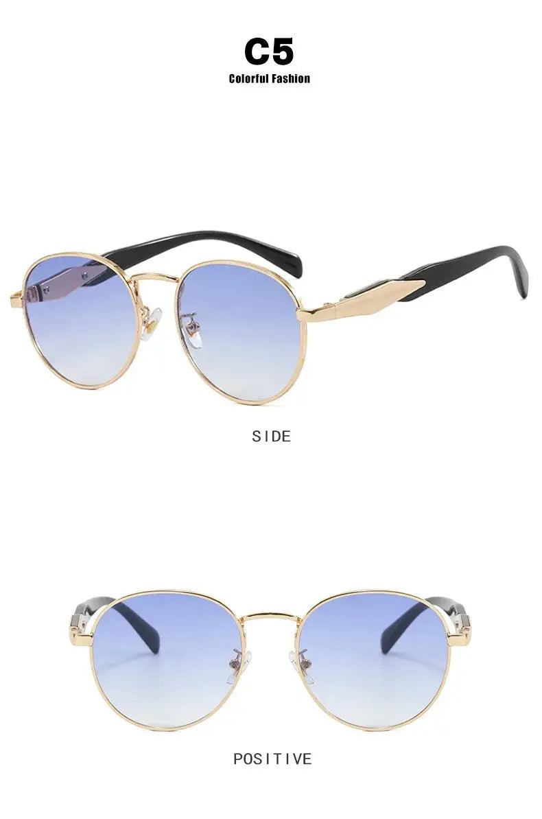 Vintage Round Metal Sunglasses Women New Fashion Retro UV400 - Suncollections