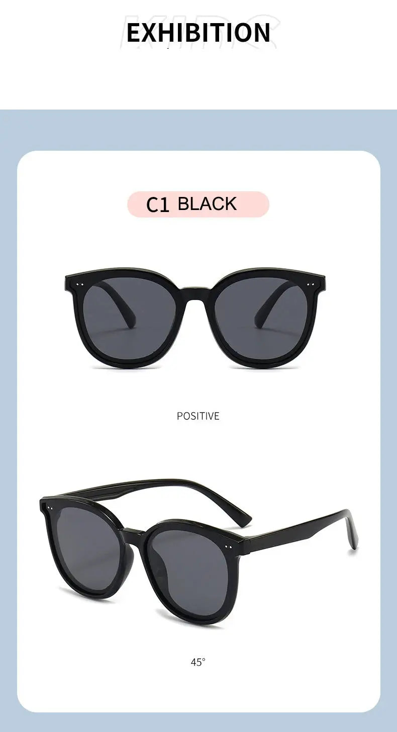 3-12 Years Kids Polarized Sunglasses Boys' Cool Girls Soft TPEE Frame Cat Eye Design Fashion Sun UV400 Protection Oval Glasses - Suncollections