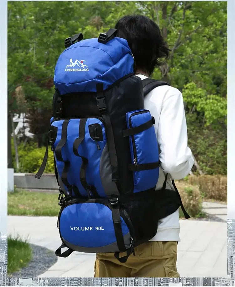 90L Waterproof Hiking Camping Backpack Trekking Bag Rucksack Large Capacity Travel Outdoor Sports Bags Camping Equipments - Suncollections