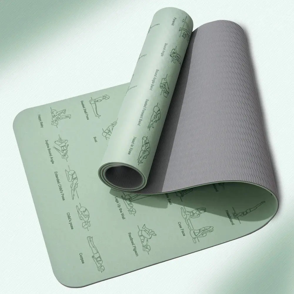 TPE Yoga Mat 183cm*57cm Eco-friendly Non-Slip Sports Fitness Mat For Exercise Yoga And Pilates Gymnastics Mat Fitness Equipment - Suncollections