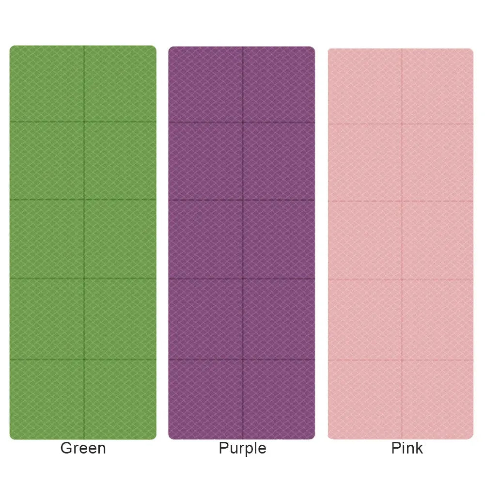 Foldable Yoga Mat 4mm Thick TPE Gym Mat Anti-Slip Yoga Mat Pilates Double Sided Multifunction Exercise Mat Yoga Pilates Workout - Suncollections