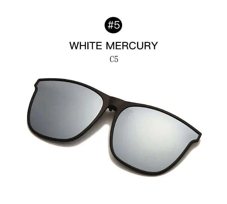 Polarized Clip On Sunglasses Men Car Driver Goggles Night Vision Glasses Anti Glare Vintage Square Glasses Oculos - Suncollections