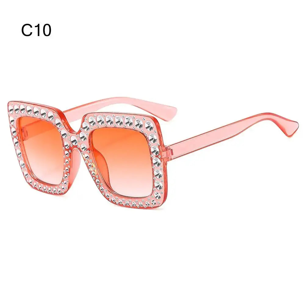 Luxury Children Fashion Sunglasses For Boys Girls Kids Sparkling Rhinestone Stylish Goggles Square Sun Glasses Decorative UV400 - Suncollections