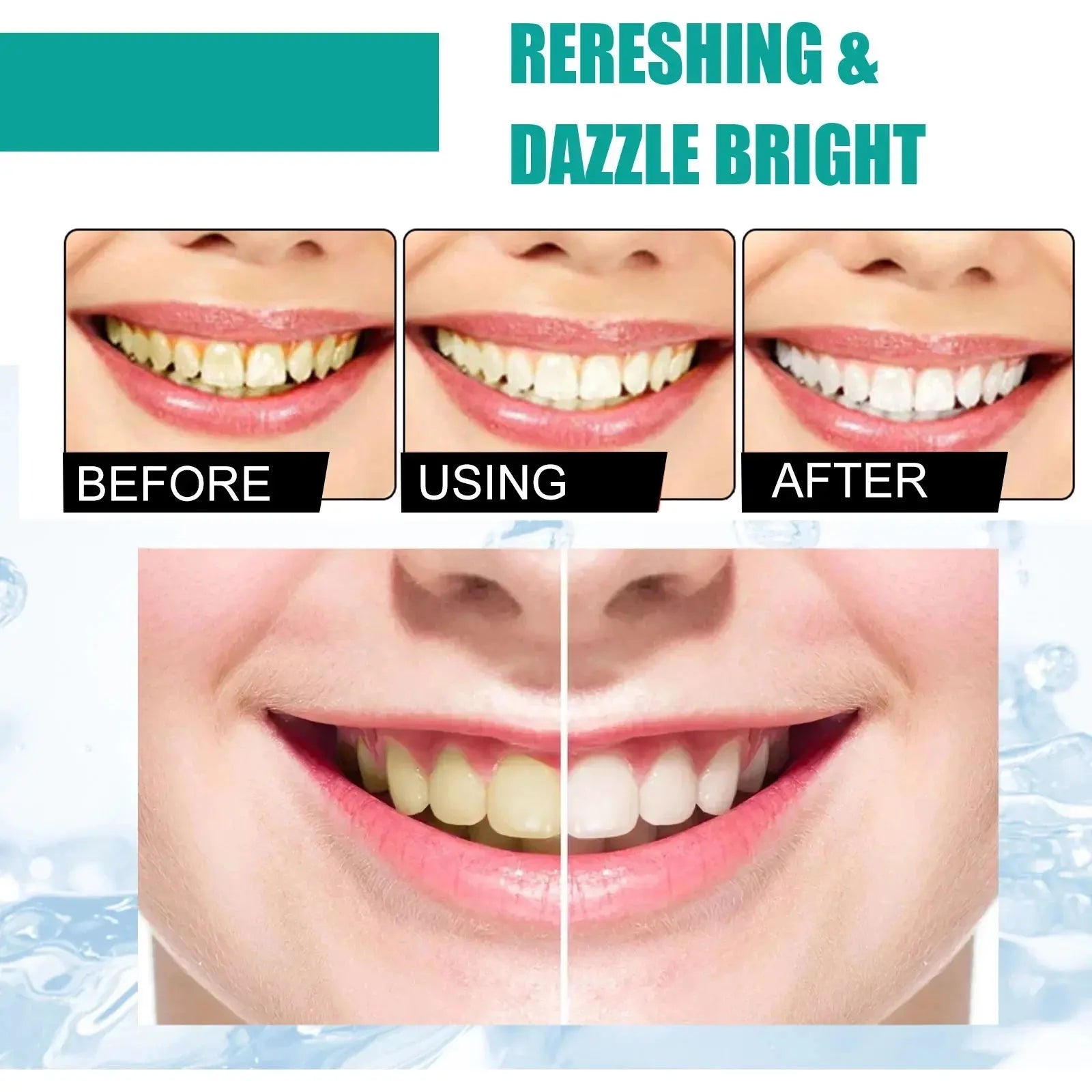 5 Days Teeth Whitening Toothpaste Remove Plaque Stains Powder Deep Cleaning Oral Hygiene Fresh Breath Brightening Tooth Care 50g - Suncollections