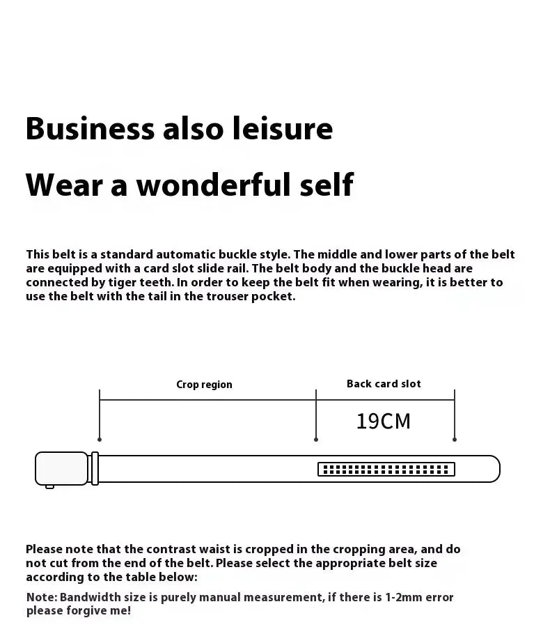 OYIFAN Me Belt Genuine Leather belt for men - Suncollections