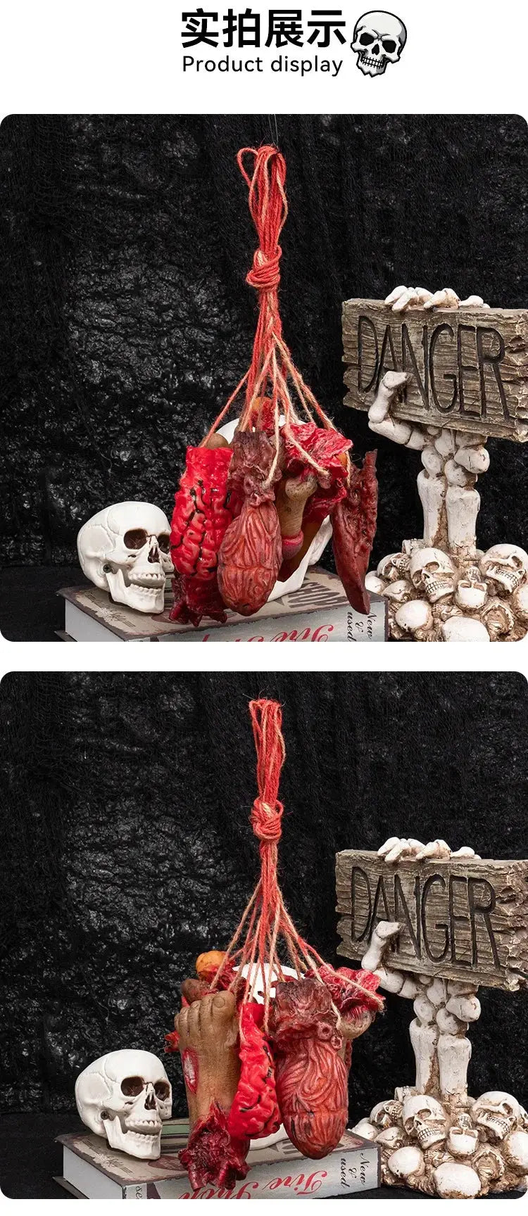 Hanging Pendant Scary Bloody Eyeball Finger Hanging Props Horror Halloween Ornament  Haunted House Halloween Party Scary Props Suncollections