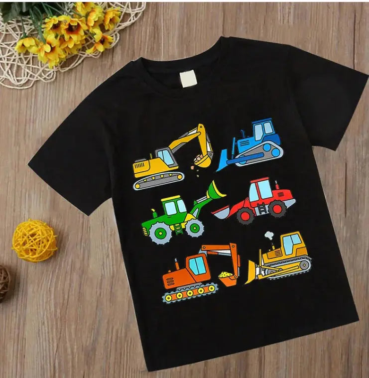 Funny cartoon car tractor T-Shirt Kids - Suncollections