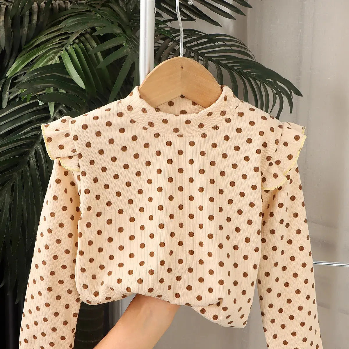 Kids Long Sleeved Undershirt Girls Cute Floral Dots T-shirt 2-10T Children Boys Sweet Tops Bottoming Shirt  t shirt for kids boy - Suncollections