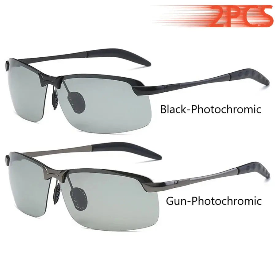 Men Photochromic Polarized Sunglasses Driving Fishing Chameleon Glasses Change Color Sun Glasses Day Night Vision UV400 Eyewear - Suncollections