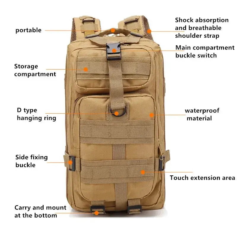 Backpack Outdoor Travel Fishing Camouflage Bag - Suncollections