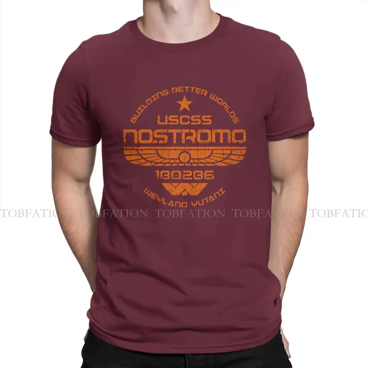 USCSS Nostromo TShirt For Men Alien UFO Clothing Fashion T Shirt 100% Cotton Soft Printed Fluffy - Suncollections