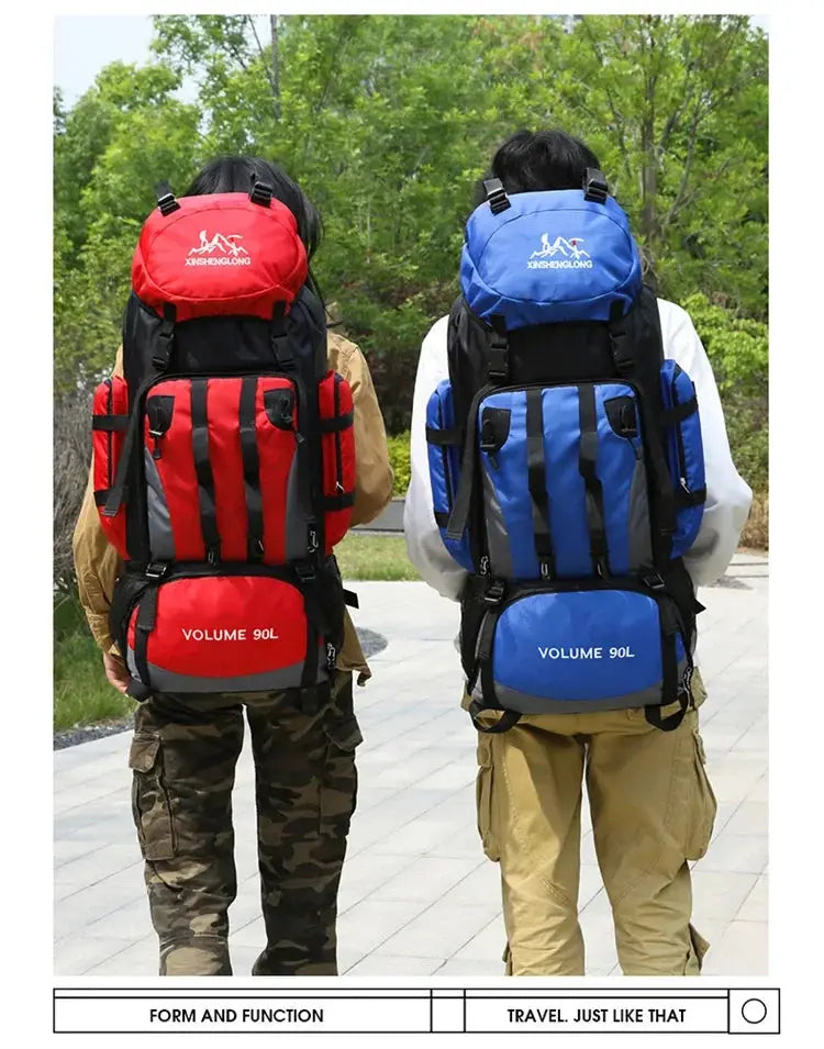 90L Waterproof Hiking Camping Backpack Trekking Bag Rucksack Large Capacity Travel Outdoor Sports Bags Camping Equipments - Suncollections