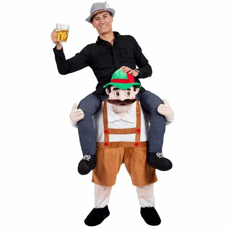 Unisex Halloween Party Cosplay Costumes Sets for Women Men Back Funny Animal Pants Fancy Dress Up Oktoberfest Jumpsuits Rompers Suncollections