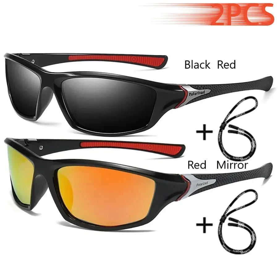 Men And Women Outdoor Sports Polarized Sunglasses With Chain Cycling Climbing Skiing Fishing Vintage Sun Glasses UV400 Eyewear - Suncollections