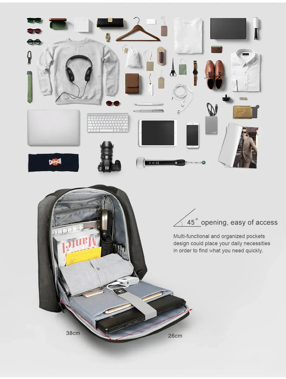 Lifetime Warranty Backpack For Men For Women 14-15.6 Laptop Backpack Bag Anti Theft Backpack Travel Backpack For School Mochila - Suncollections