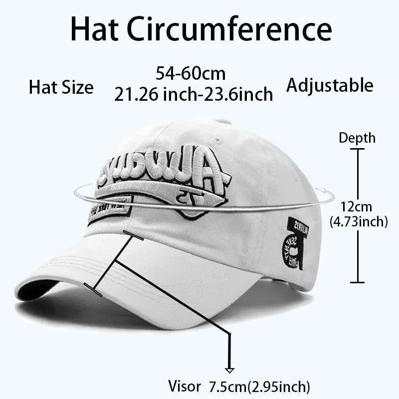 New Outdoor Cotton Golf Cap For Women Fashion Casual Retro Embroidery Men's Cap Sports Snapback Hat Hip Hop Rebound Cap - Suncollections