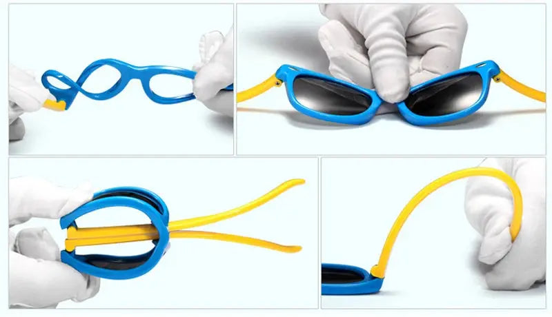 Kids Silicone Round Sunglasses Classic UV400 Eyewear for Boys Girls Computer Goggles Children Sunglasses UV Protection Eyewear - Suncollections