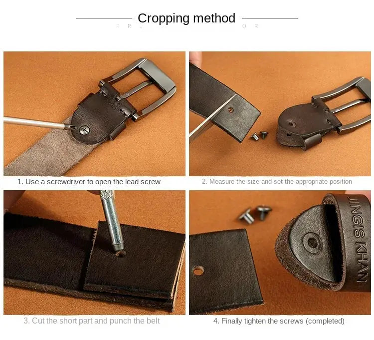 Belt men's genuine leather, genuine cowhide - Suncollections