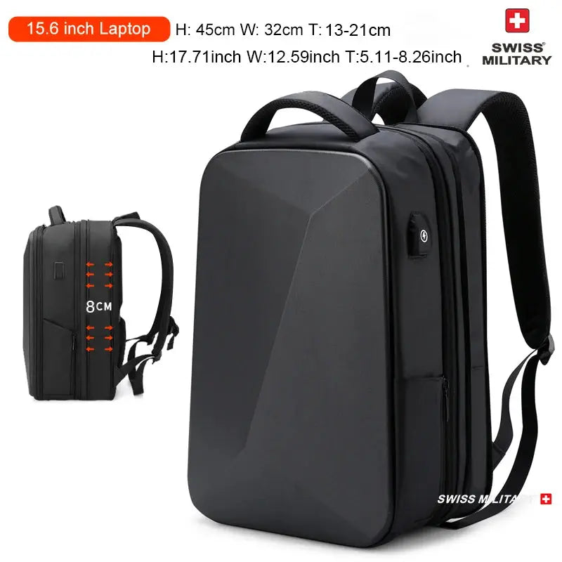 Swiss Military Brand Laptop Backpack Anti-theft Waterproof Casual Backpack USB Charging Men Business Travel Bag Backpack Mochila - Suncollections
