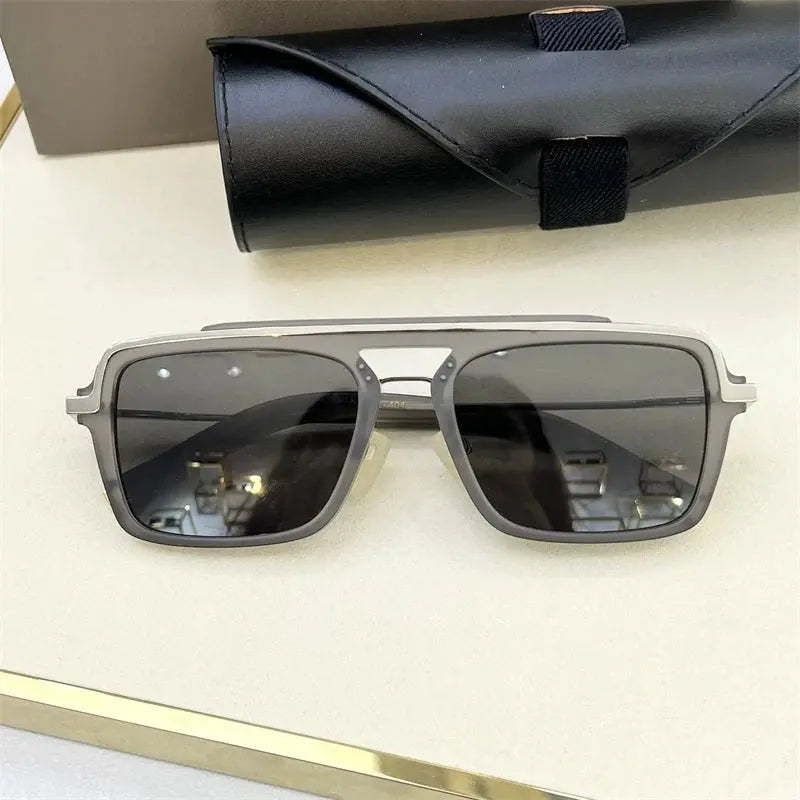 DILTA LANCIER DLS400 Rectangle Trendy Sunglasses Shades for Women&men Fashion UV Protected Titanium Sun Glasses for man - Suncollections