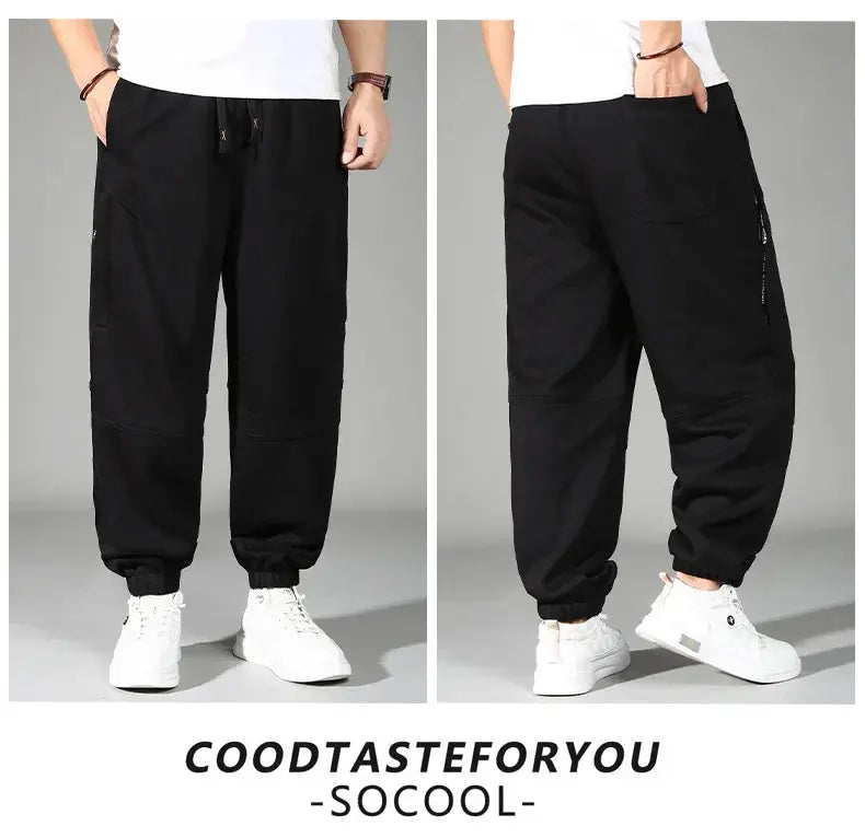 Extra Big Size Men's Pants Elastic Waist Loose Fit Jogger Male Spring Plus Large Sweatpant Fat 12XL Baggy Sport Trouser 10XL 9XL Suncollections