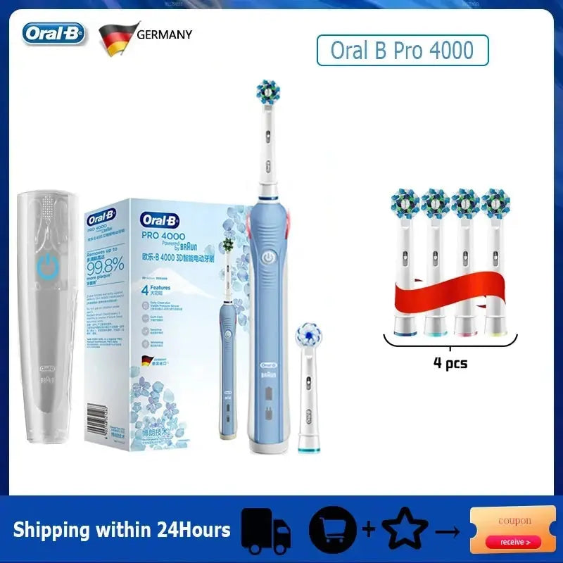 Oral B Electric Toothbrush Pro 4000 3D - Suncollections