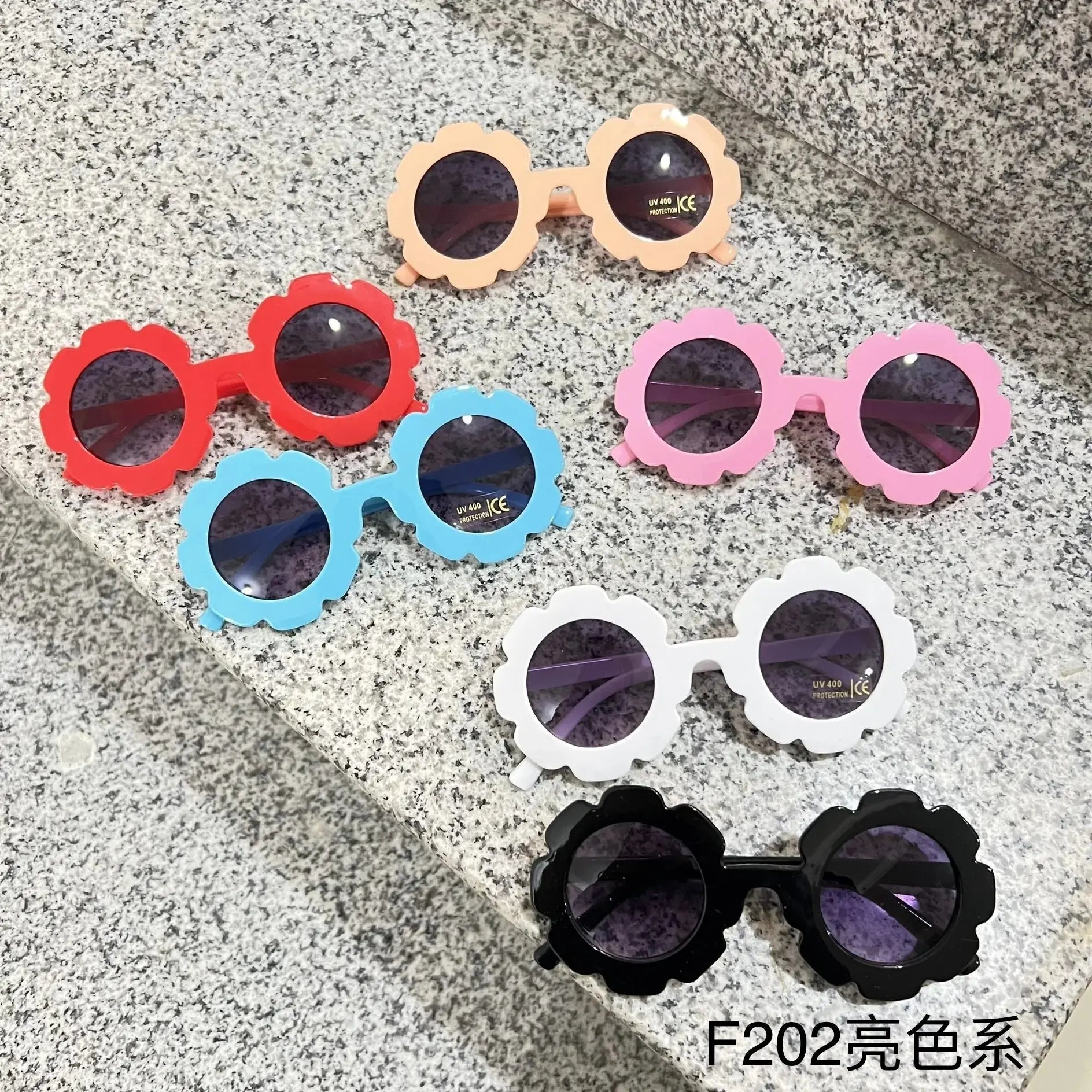 2023 new cute children's frosted glasses  color series baby sunglasses - Suncollections