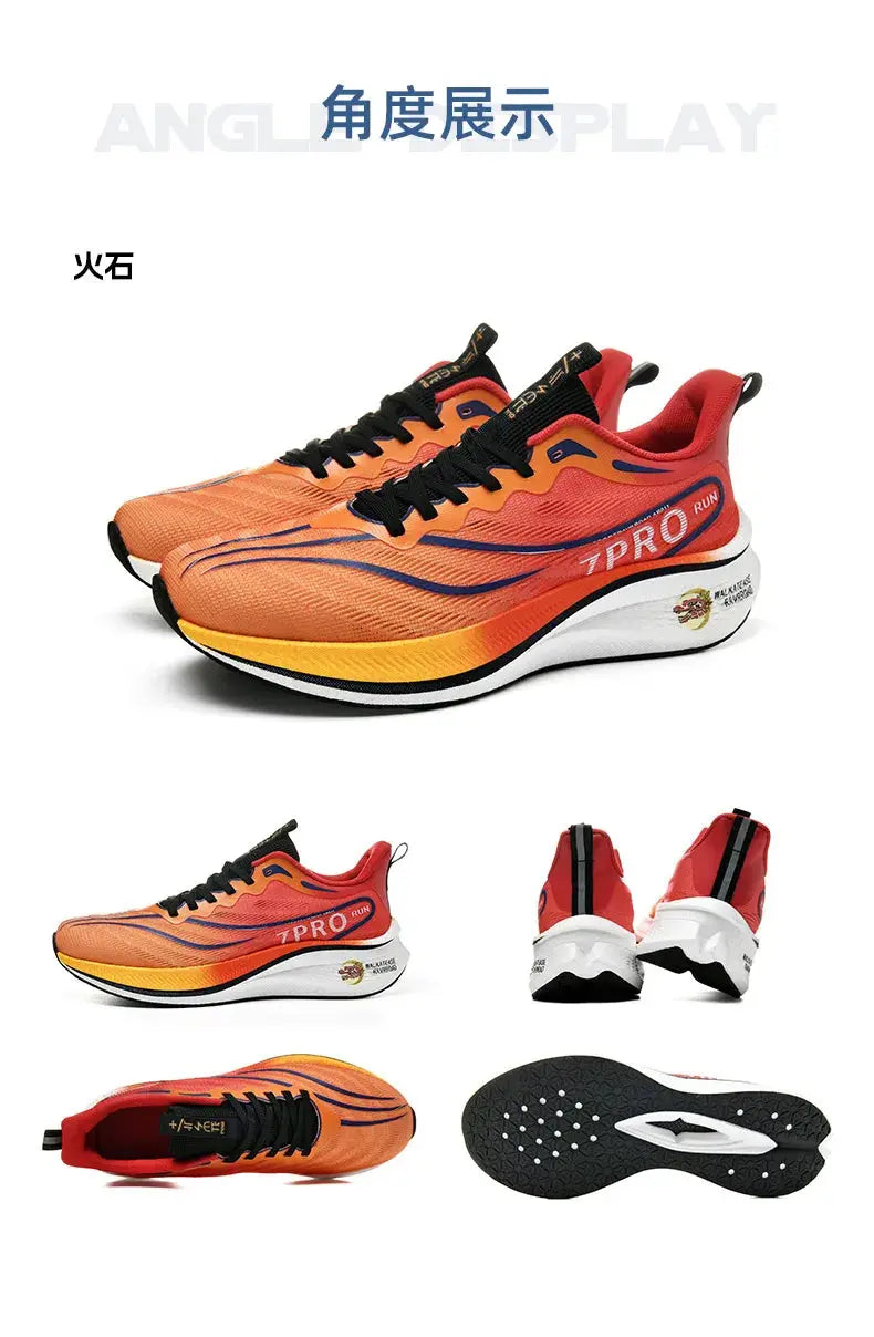 NEW Marathon Carbon plate Men Sports Running Shoes Breathable Lightweight Women's Comfortable Athletic Nonskid Sneakers Suncollections