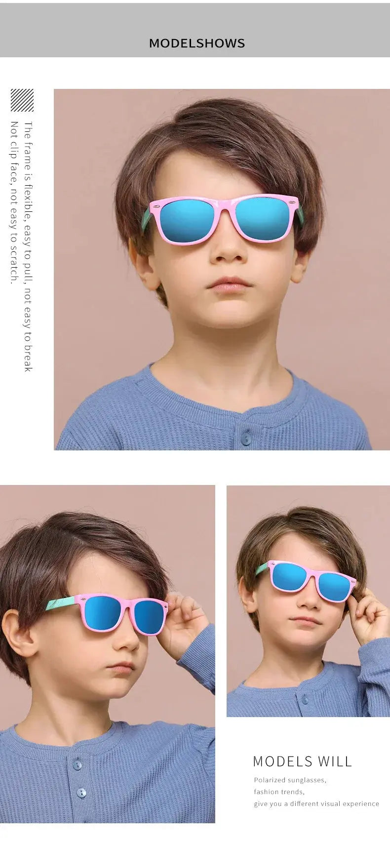New Polarized Kids Sunglasses TR90 Silicone Boys Girls Sun Glasses Children Baby Outdoors Goggle Shades Eyewear UV400 Age 3-12 - Suncollections