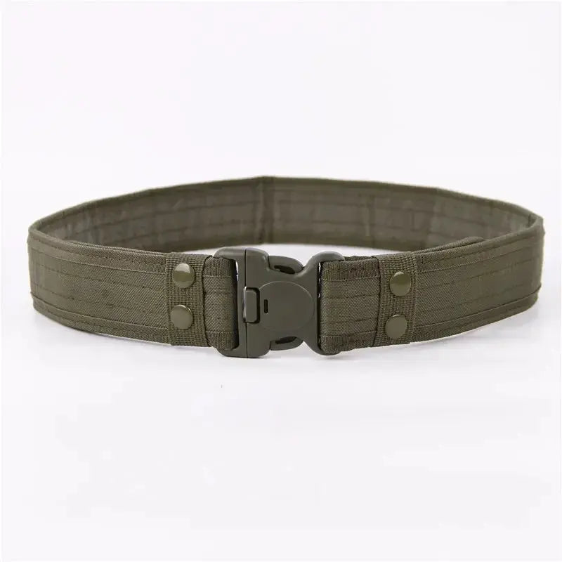 1pcs Army Style Combat Belt Quick Release Tactical Belt Fashionable Easy and Comfortable Men's Canvas Belt Outdoor Waist Trainer - Suncollections