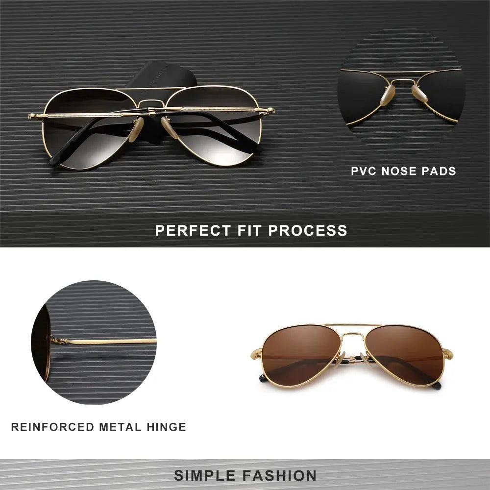 KINGSEVEN Pilot Alloy Men‘s Sunglasses Polarization UV400 Anti-reflection Full Frame Parsnip Glasses Women Retro Luxury Eyewear - Suncollections