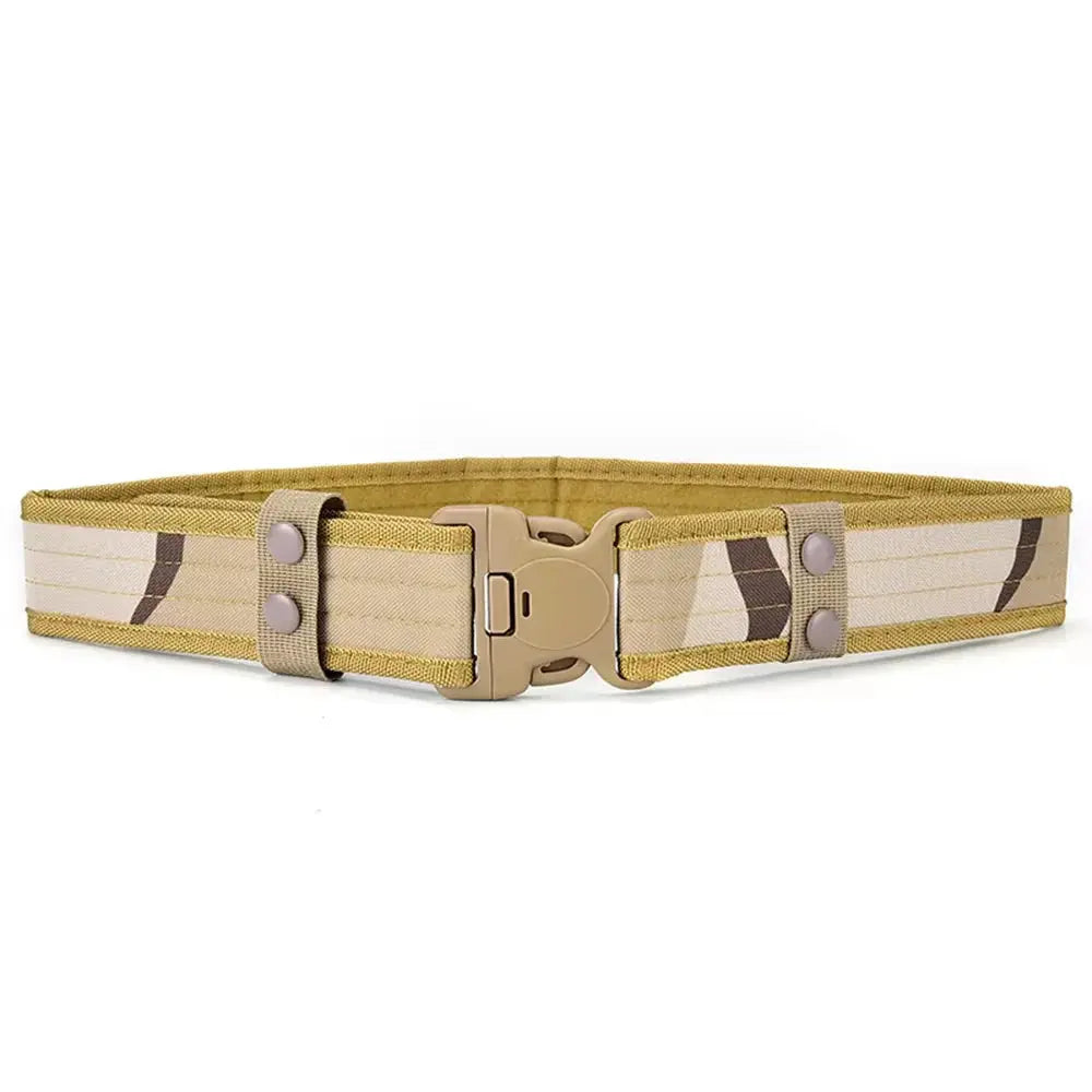 1pcs Army Style Combat Belt Quick Release Tactical Belt Fashionable Easy and Comfortable Men's Canvas Belt Outdoor Waist Trainer - Suncollections
