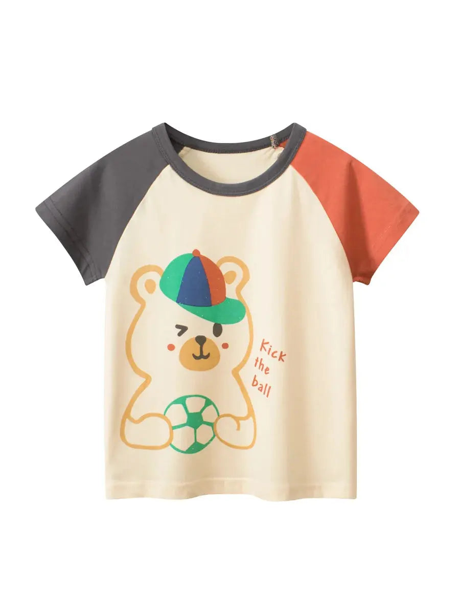 2-8T Toddler Kid Baby Boys Girls Clothes Summer Cotton T Shirt Short Sleeve Graffiti Print tshirt Children Top Infant Outfit - Suncollections