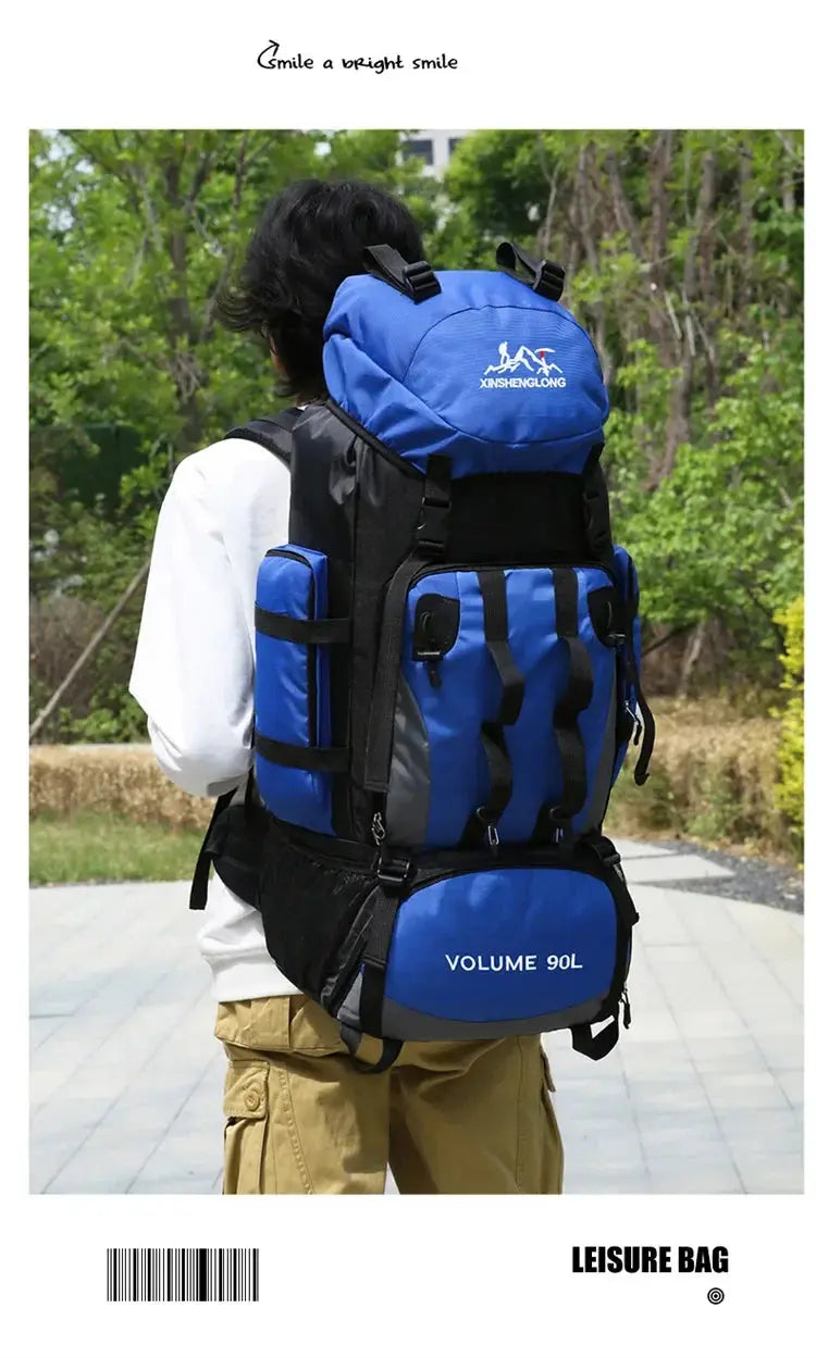 90L Waterproof Hiking Camping Backpack Trekking Bag Rucksack Large Capacity Travel Outdoor Sports Bags Camping Equipments - Suncollections