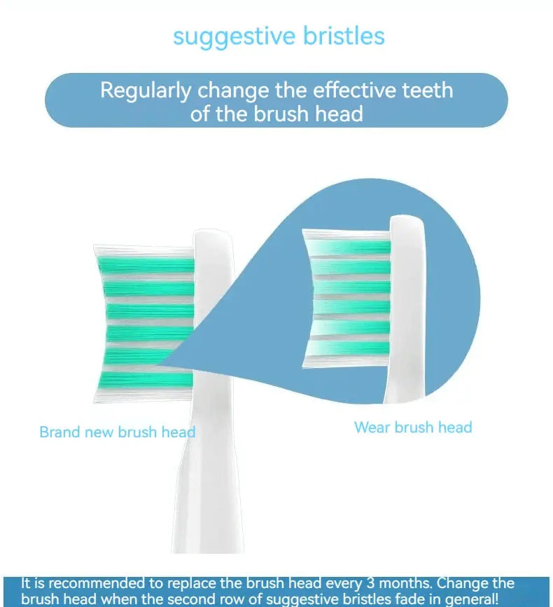 Replacement Toothbrush Heads for MIJIA T301/T302/T501 Sonic Electric Tooth Brush DuPont Bristle Nozzles With Vacuum Packaging - Suncollections