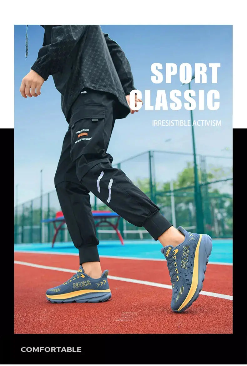Marathon Carbon Plate Air Cushion Men Sports Running Shoes Breathable Lightweight Women's Comfortable Athletic Nonskid Sneakers Suncollections