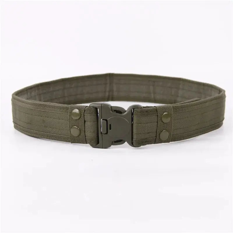 1pcs Army Style Combat Belt Quick Release Tactical Belt Fashionable Easy and Comfortable Men's Canvas Belt Outdoor Waist Trainer - Suncollections