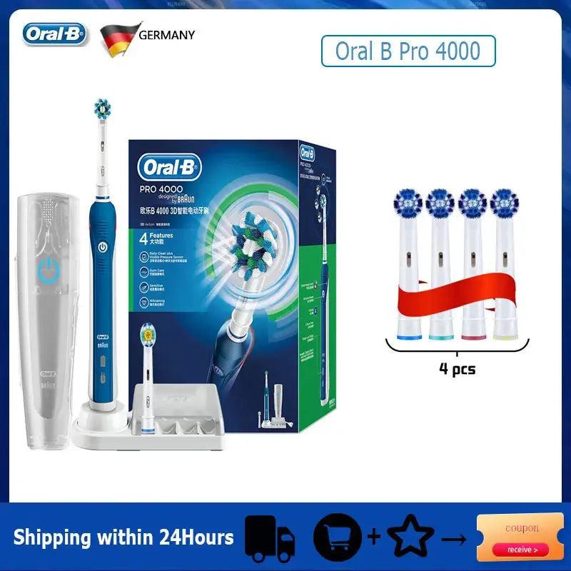 Oral B Electric Toothbrush Pro 4000 3D - Suncollections