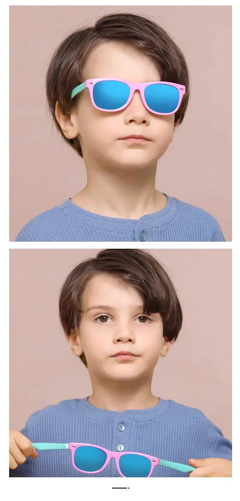 New Polarized Kids Sunglasses TR90 Silicone Boys Girls Sun Glasses Children Baby Outdoors Goggle Shades Eyewear UV400 Age 3-12 - Suncollections