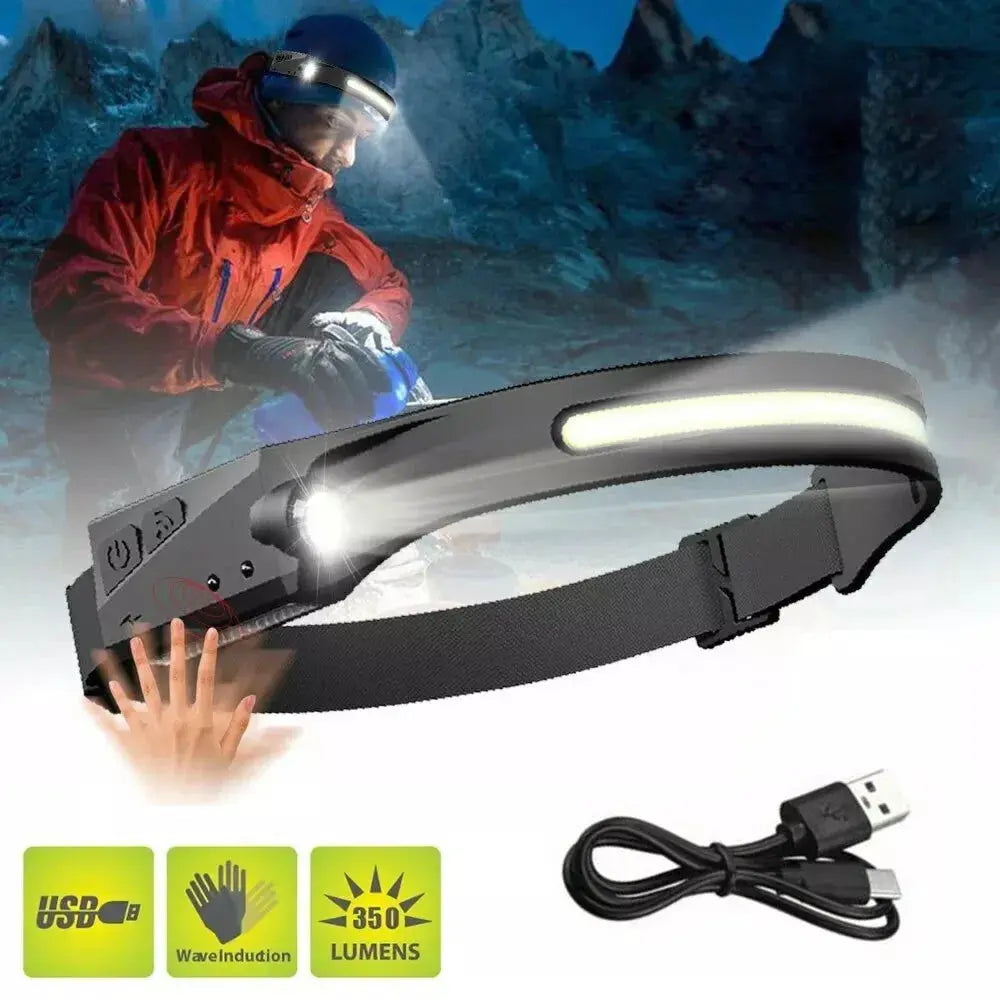 New Othemo 230 Head Light Rechargeable Head-mounted 230° LED Headlamp Lighting Flashlight Night Fishing Headlight Outdoors Suncollections