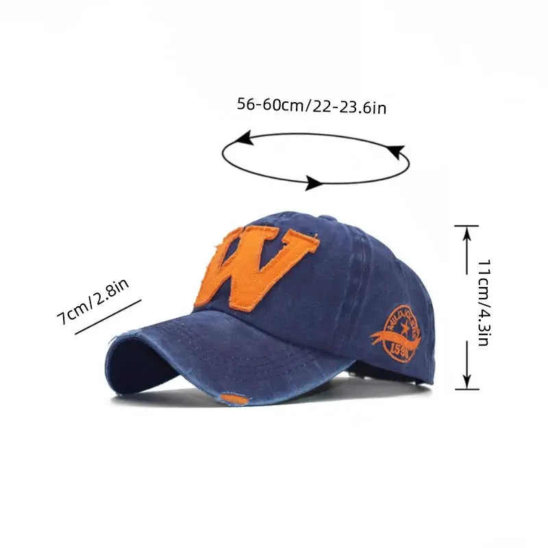 W Letter Baseball Cap - Suncollections