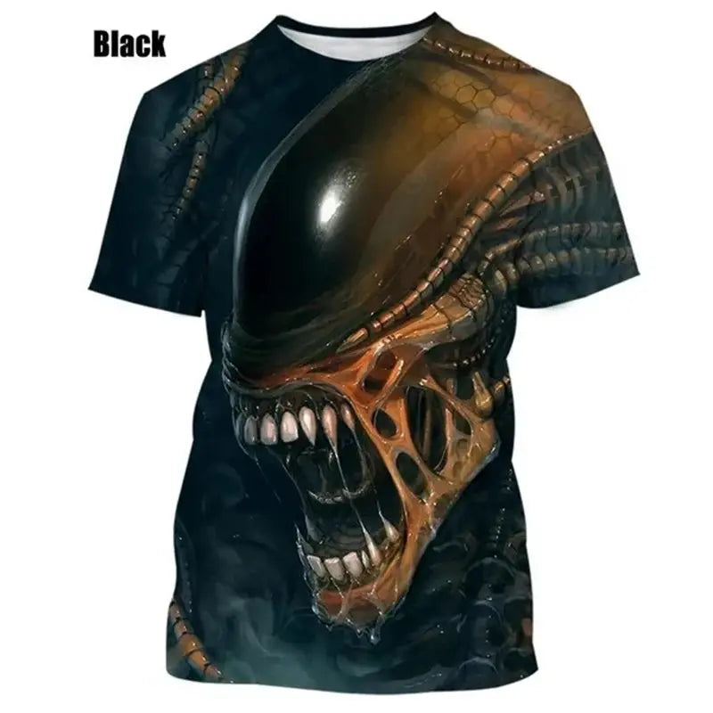 Predator Graphic T Shirt For Men Fashion Streetwear Hip Hop 3d Printed Horror Movie Alien T-shirt Summer Casual Womens Clothing - Suncollections
